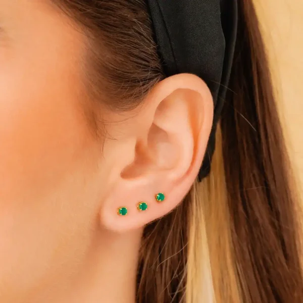 Miuly | Aretes con Circon Verde